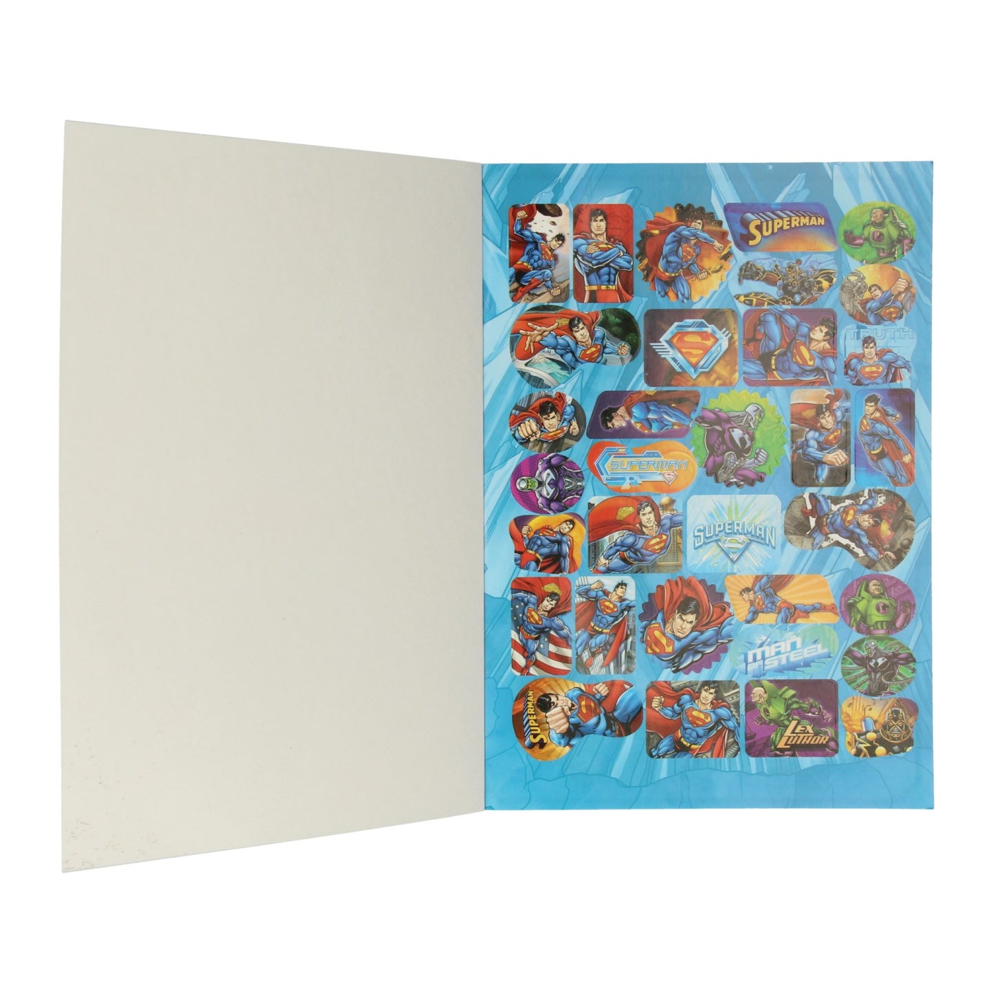 Warner Bros Color Color Book Superman avec autocollants