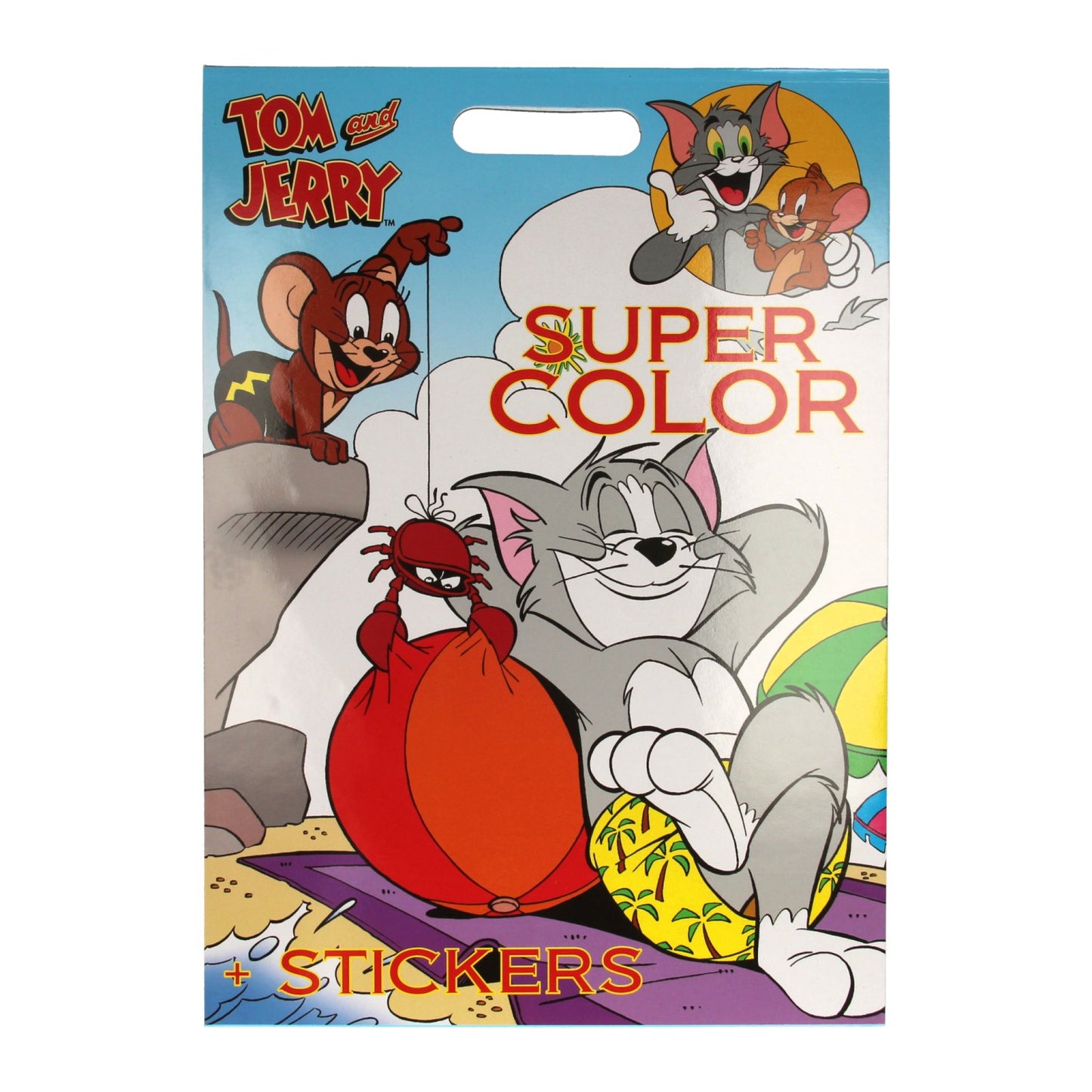 Warner Bros Super Color Colorbook Tom Jerry avec des autocollants