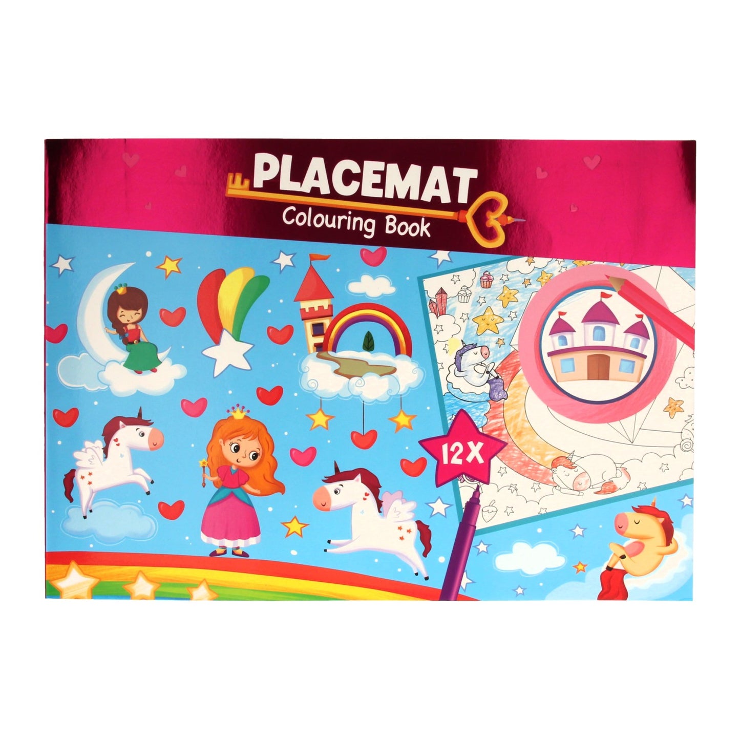 Livre de coloriage de placemat - Unicorn