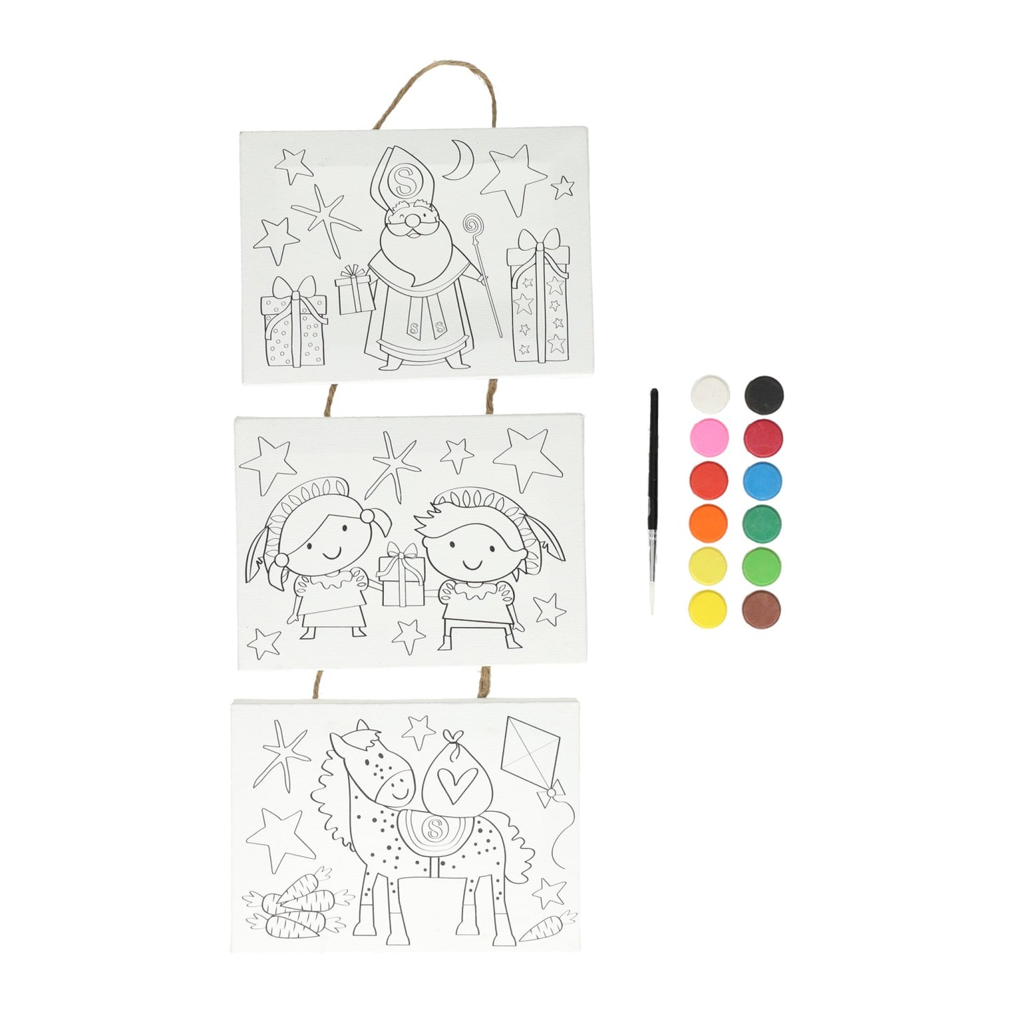 Toile Collage Sinterklaas Paint Set, 3e.