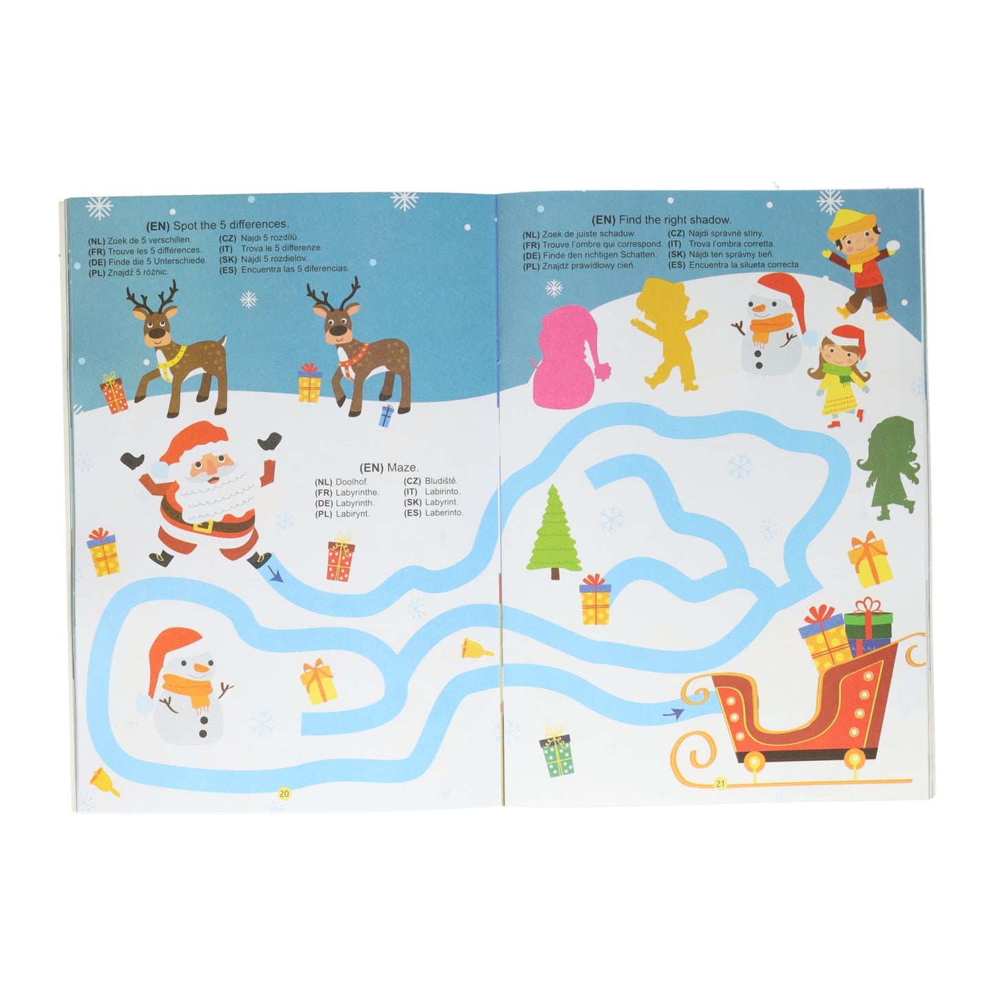 Livre d'activités de couleurs A4 Noël