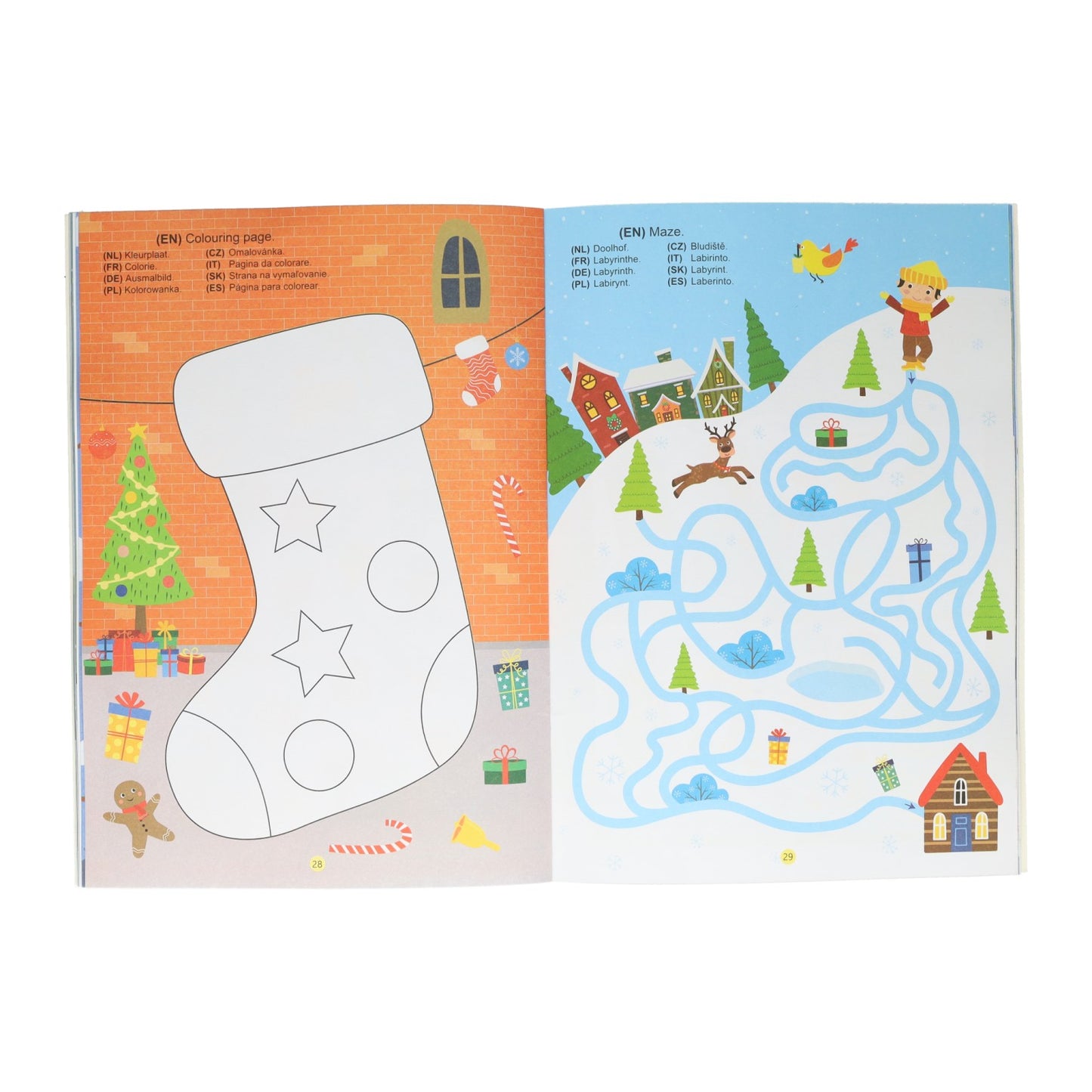 Livre d'activités de couleurs A4 Noël