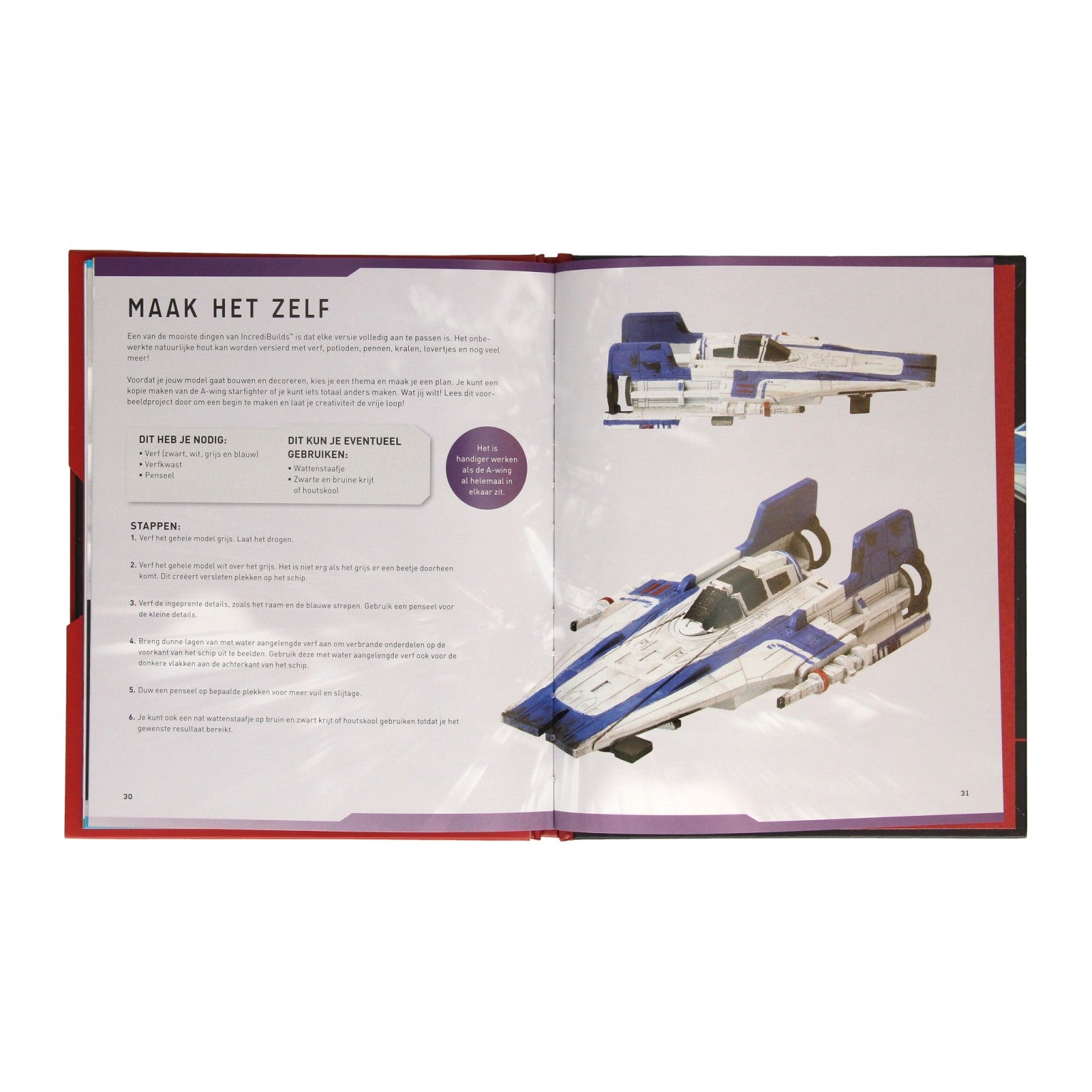 Gagne Holland Star Wars A-wing Deluxe Book avec modèle de construction en bois