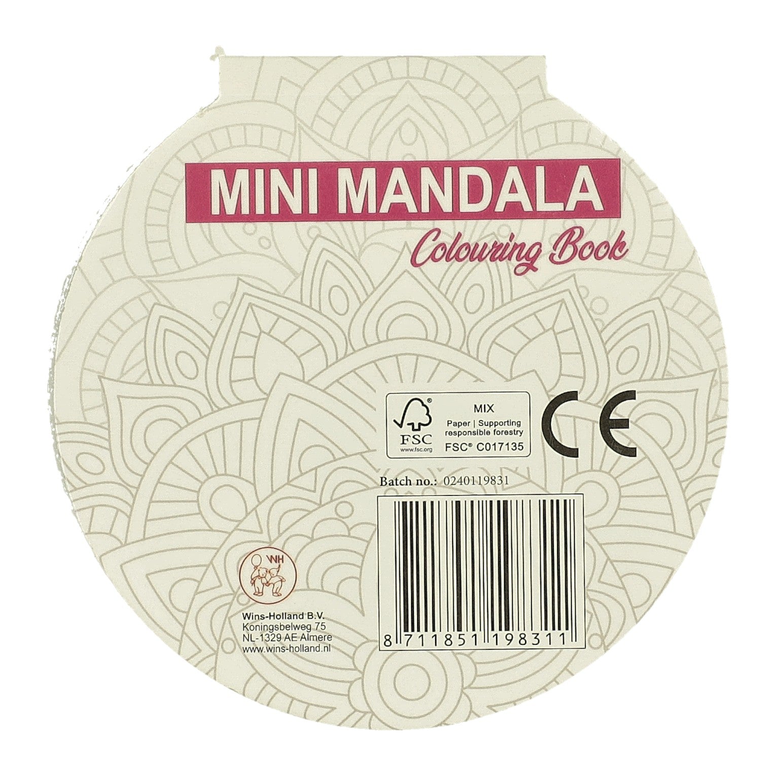 Gagne le livre de coloriage mini mandala hollandais rond