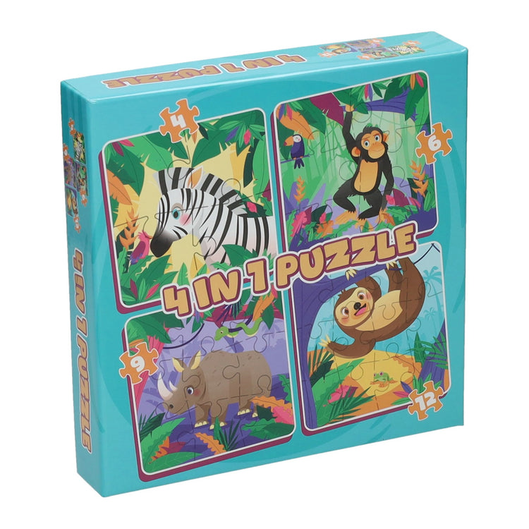 Ganne Holland Legpuzzle 4in1 Animaux sauvages, 12e.