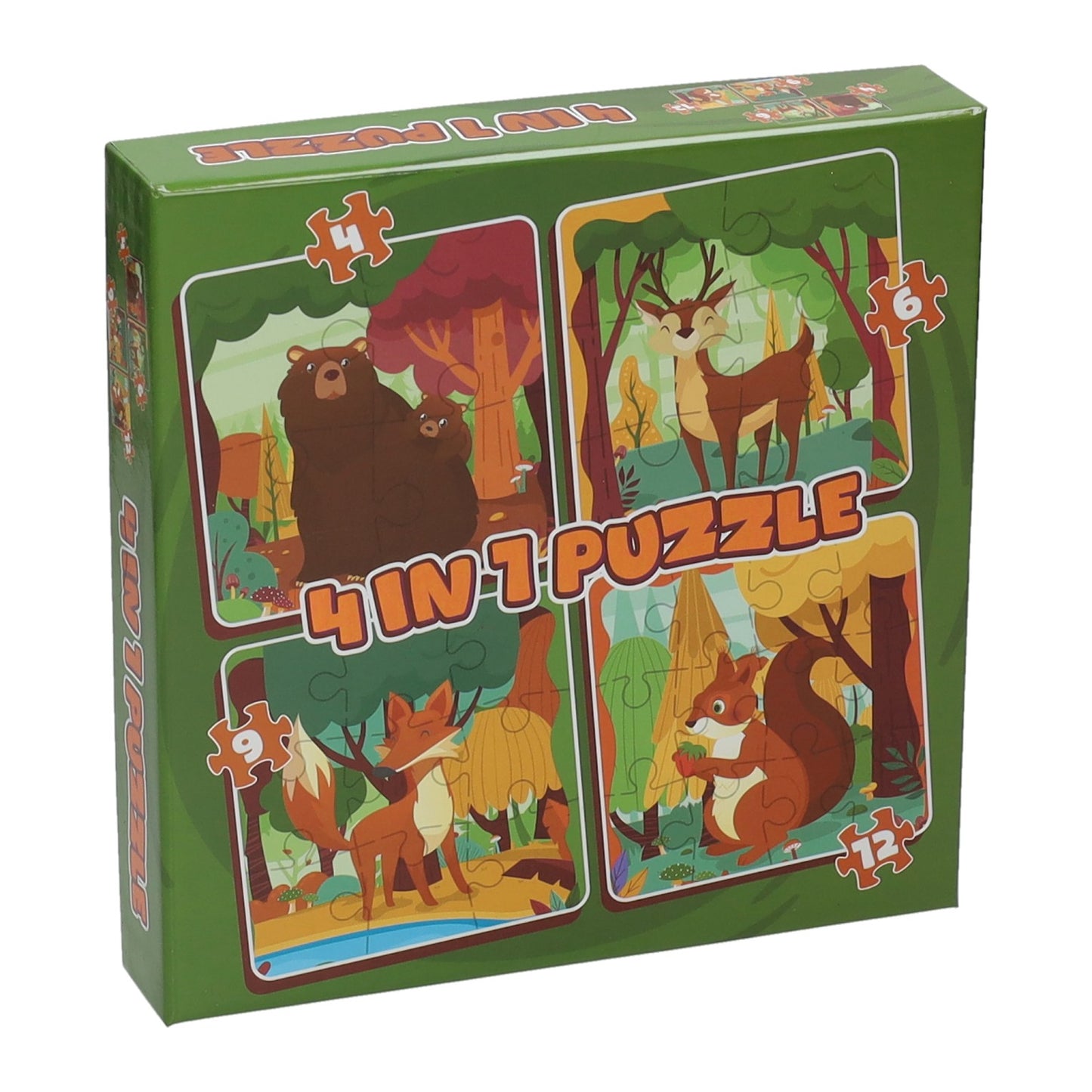 Ganne Holland Legpuzzle 4in1 Forest Animals, 12st.
