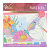 Wins Holland bloc de coloriage aquarelle pour adultes - papillons et fleurs - comprenant un pinceau et 6 couleurs d'aquarelle