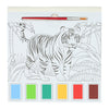 Wins Holland bloc de coloriage aquarelle adultes - animaux sauvages - comprenant un pinceau et 6 couleurs d'aquarelle