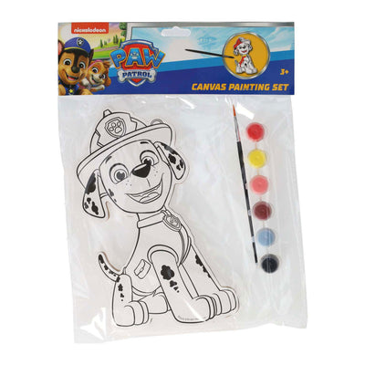 Wins Holland Canvas Painting Paw Patrol - Marshall - comprenant un pinceau et 6 couleurs de peinture