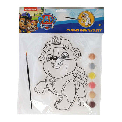 Wins Holland peinture sur toile Paw Patrol - décombres - avec pinceau et 6 couleurs de peinture