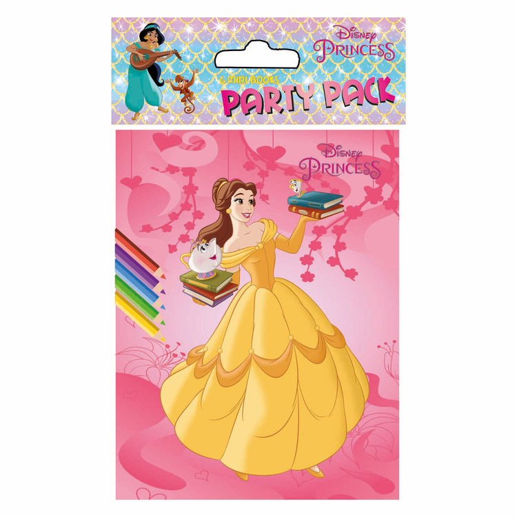 Livres spéciaux Pays-Bas bv Disney party livres de coloriage princesse, 6 pcs.