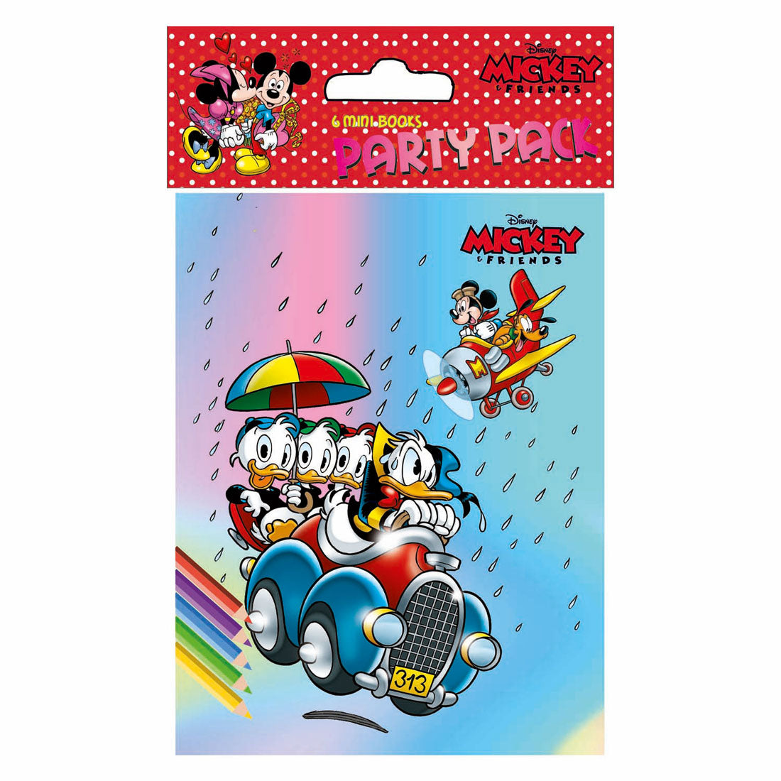 Livres spéciaux Pays-Bas bv Disney party livres de coloriage Mickey, 6 pcs.