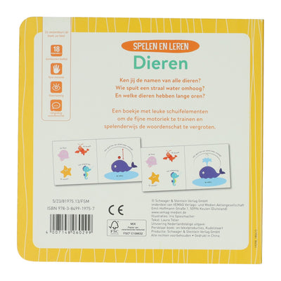 Livre coulissant en carton Wins Holland - jouer et apprendre les animaux
