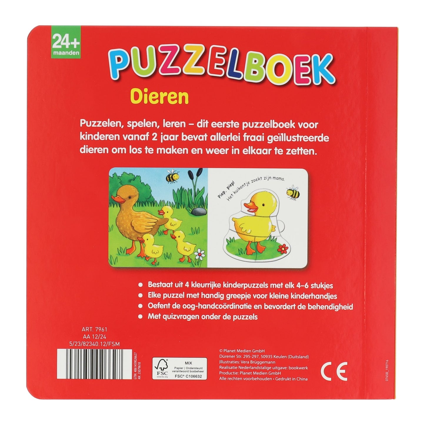 Winds Holland Puzzle Book Animals - 4 puzzles