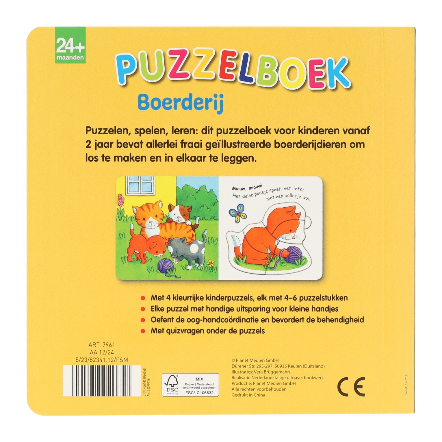 Gain Holland Puzzle Book Farm - 4 puzzles