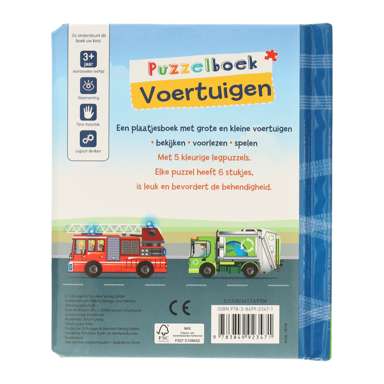 Wins Holland livre de puzzles Véhicules - 5 puzzles