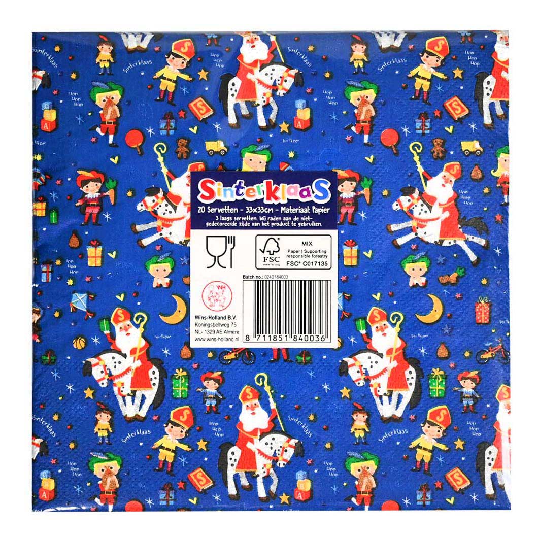Wins Holland serviettes fête Sinterklaas - 20 pcs.