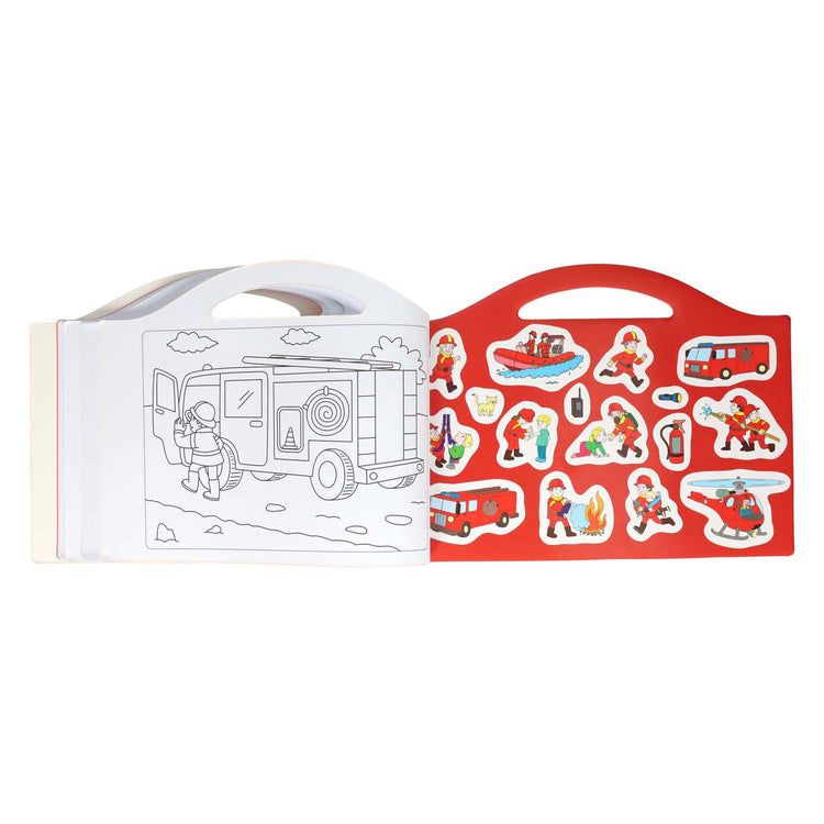 Wins Holland mon livre de coloriage les pompiers - avec autocollants et 96 pages à colorier