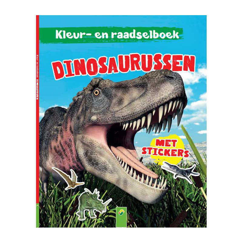 Gagne Holland livre de coloriage et d'énigmes sur les dinosaures avec autocollants