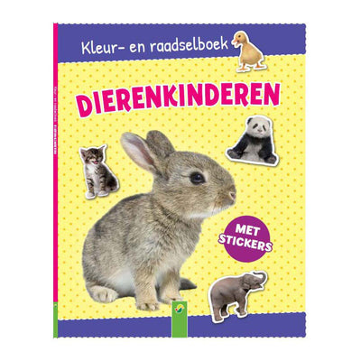 Wins Holland livre de coloriage et d'énigmes pour enfants animaux avec autocollants