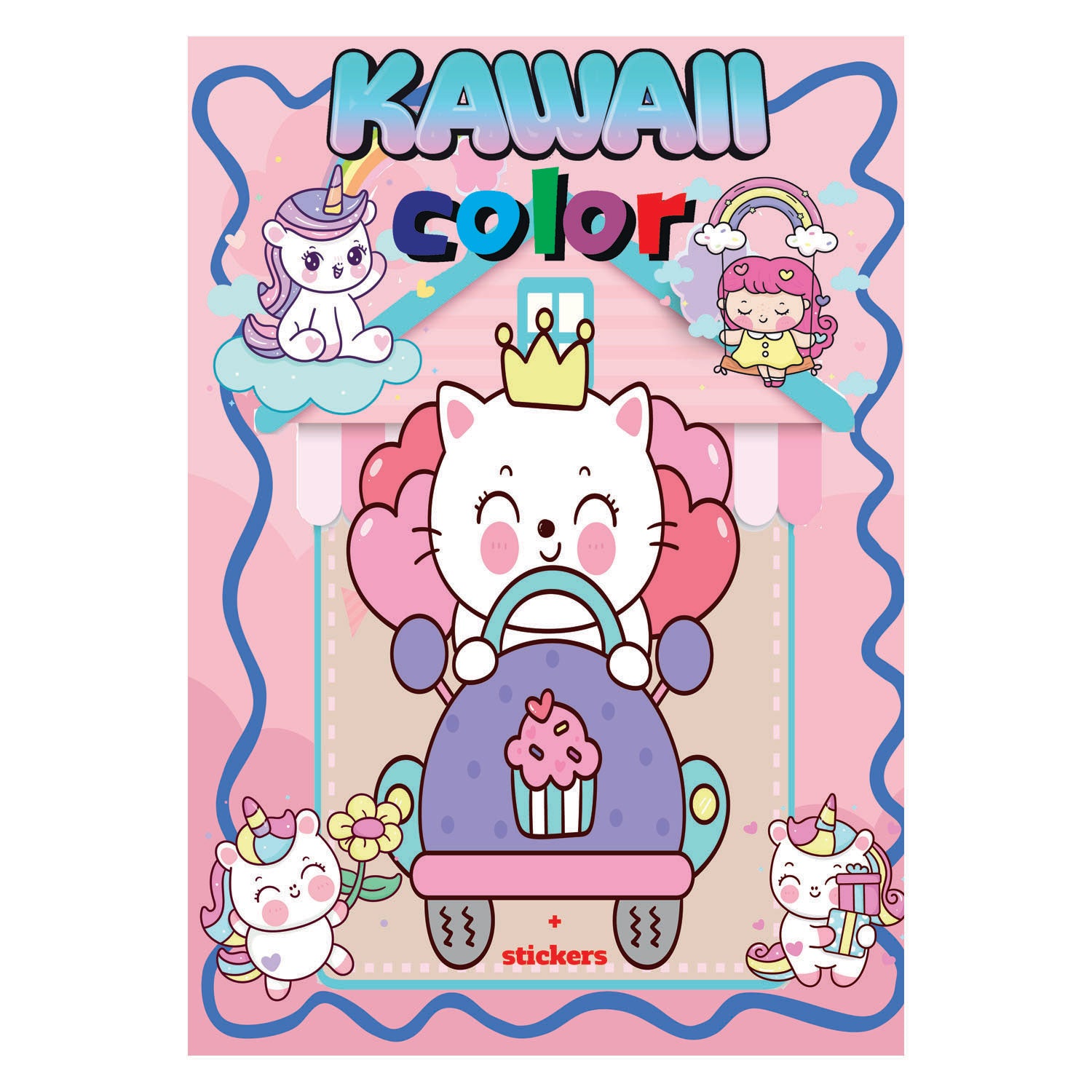Livre spécial Pays-Bas bv kawaii color + stickers livre de coloriage