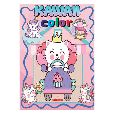 Livre spécial Pays-Bas bv kawaii color + stickers livre de coloriage