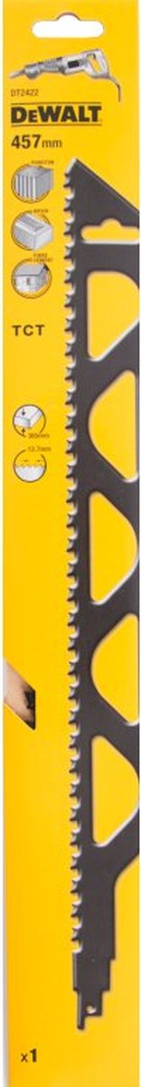 Lame de scie alternative Dewalt dt2422 - 457 x 12,7 mm - béton cellulaire brique ciment