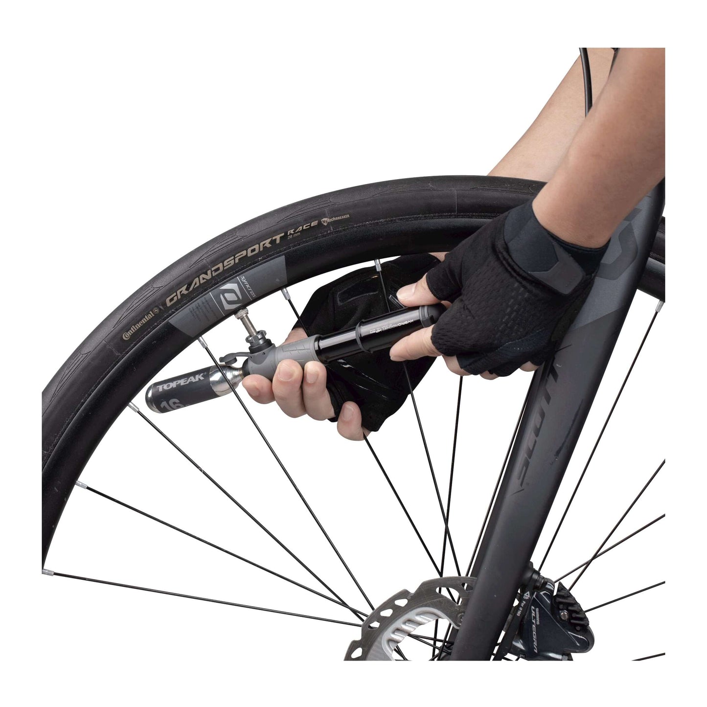 Mini pompe Topeak Hybrid Rocket HP Mini noir