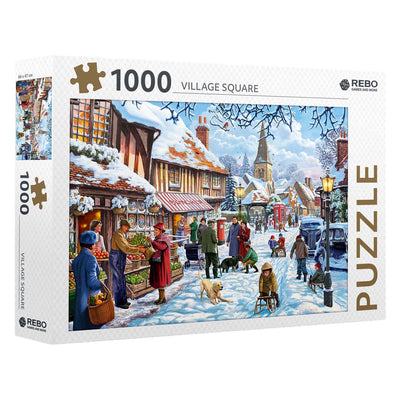 Rebo éditeurs puzzle place du village - 1000 pcs.
