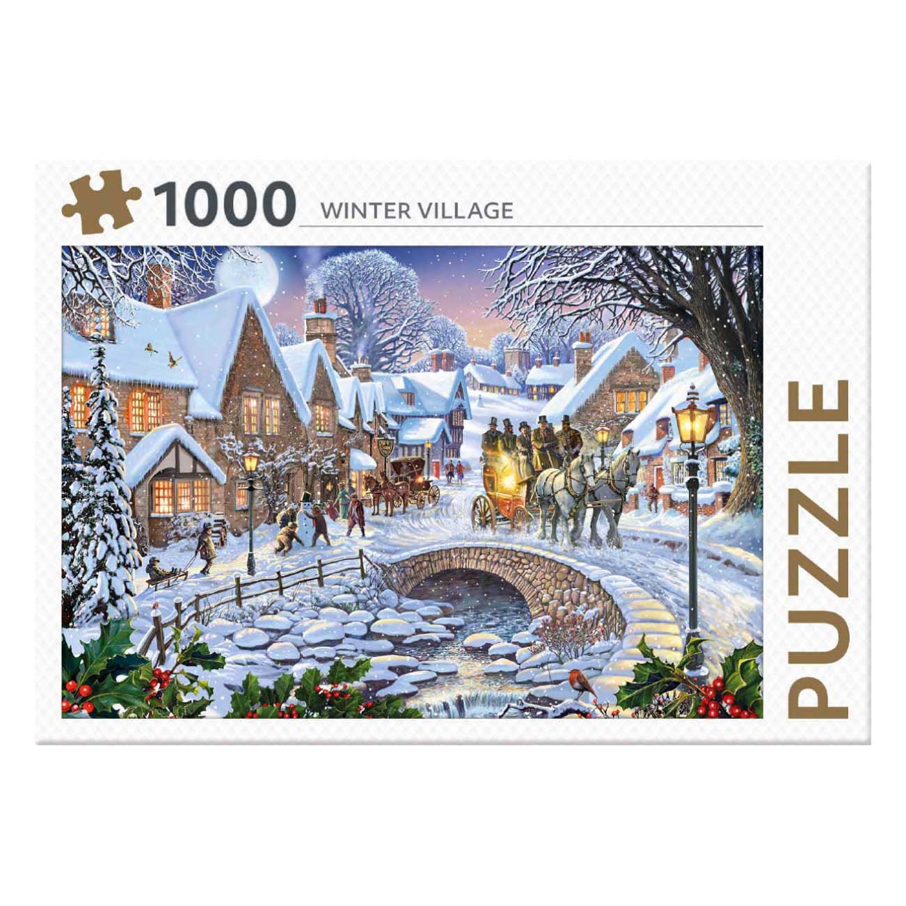 Rebo éditeurs puzzle village d'hiver - 1000 pcs.