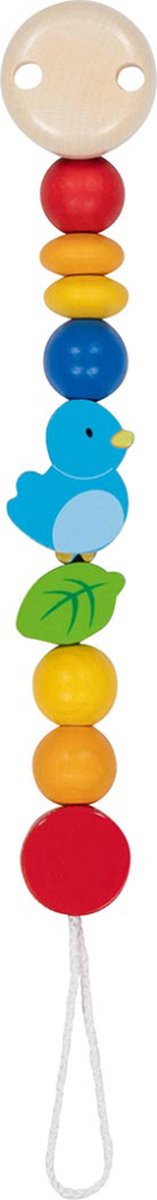 Chaîne tétine Goki - oiseau - l21cm - bois