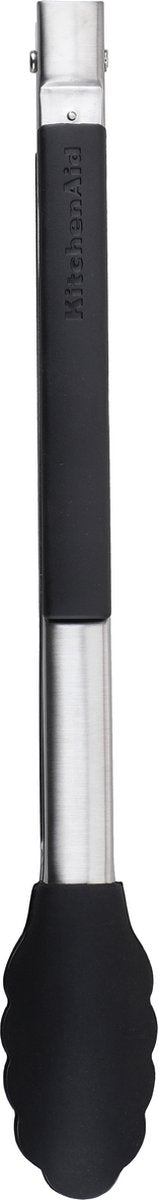 Pince de cuisine Kitchenaid, pince à viande, 30 cm, silicone, acier inoxydable, argent, noir -