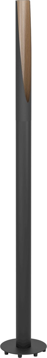 Lampadaire Eglo barbotto - gu10 - 136,5 cm - marron noir - bois acier - bois fsc