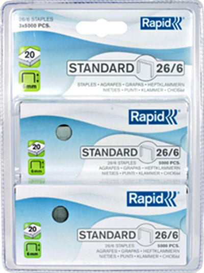 Rapid 1068460 - 26 agrafes 6 mm standard 26 agrafes 6 mm standard | 1 pièce