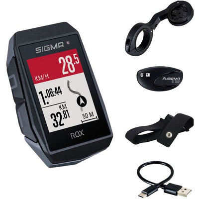 Sigma Rox 11.1 EVO GPS HR Set Set Sw Brourt Butler + Ant + BLE BORST + USB-C