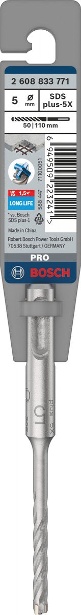 Bosch pro sds plus-5x marteau perforateur, 5x50x110mm