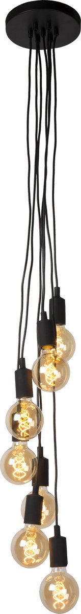 Lucide fix - lampe suspendue - 7xe27 - noir