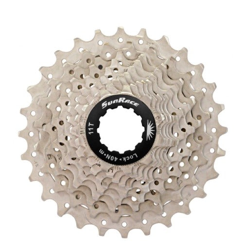 Cassette Sunrace 10 vitesses 11-28T. CSRS0 Silver Alu Spider