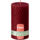 Bougie pilier rustique twist Bolsius 130 68 rouge | 4 pièces