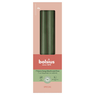 Bougies gothiques Bolsius 245 24 boîte 4 vert métallisé | 2 pièces