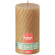 Bougie pilier rustique twist Bolsius 130 68 beige avoine | 4 pièces