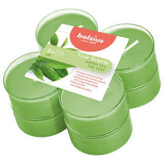 Bolsius Maxilichten True Scents Thé vert 8 pièces 8 heures
