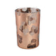 Ptmd lanterne kamala l couleur bronze marron 18 cm | 2 pièces