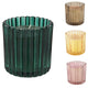 Bougie parfumée en verre 7,5 x 7,5 cm 4 assortiment | 24 pièces