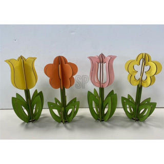 Fleur debout 21 cm 4 pièces