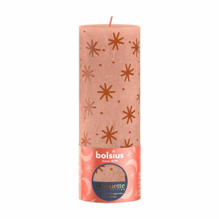 BOLSIUS STUT CANDLE RUSTIC 19 x 6,8 cm Caramel crémeux avec imprimé