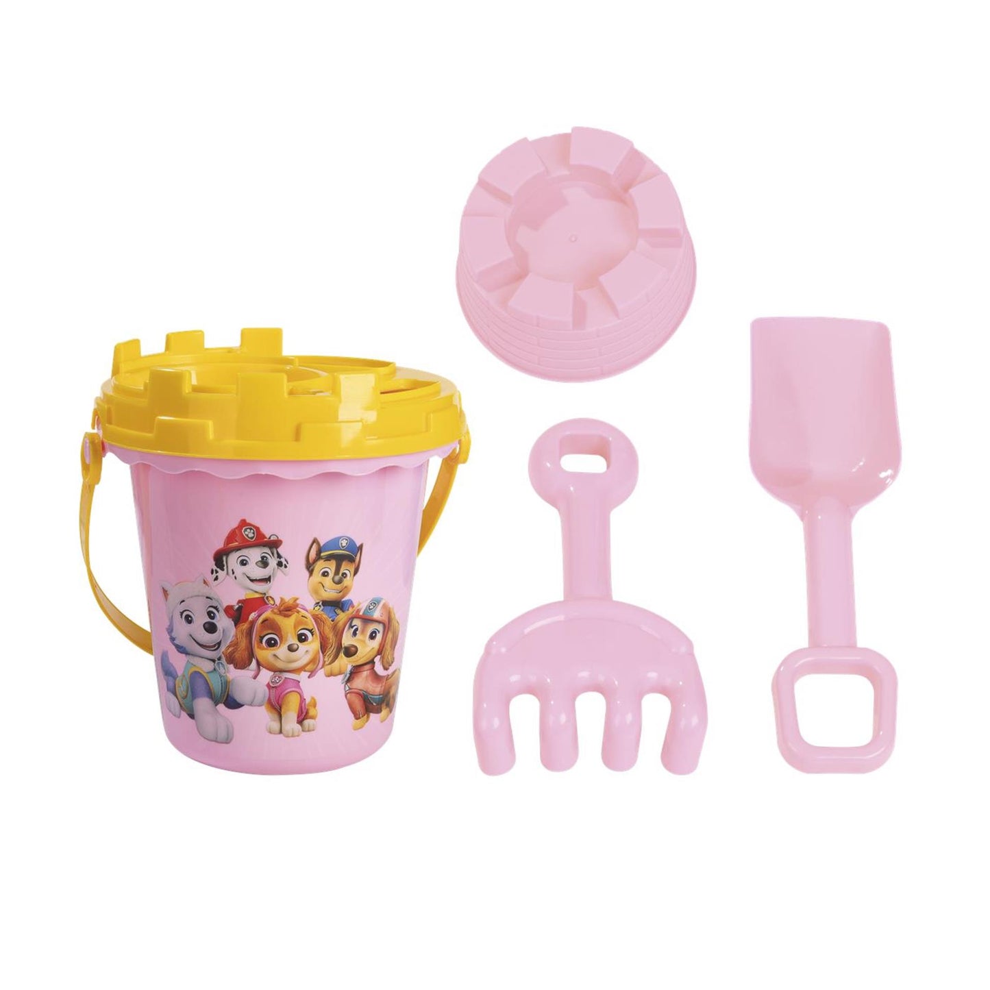 Ensemble de plage Paw Patrol Creative Craft Group dans un seau rose - 5 pcs.