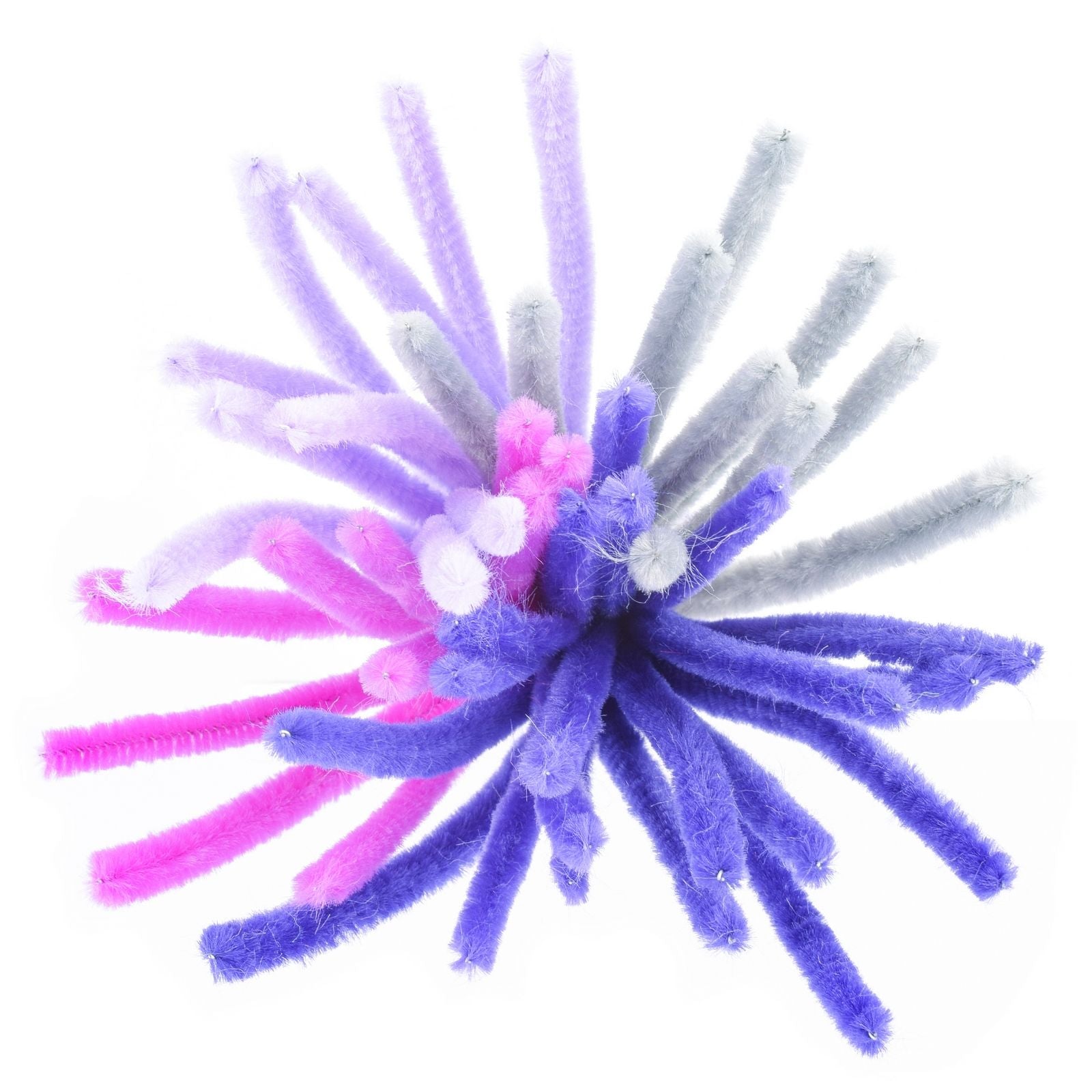 Vaessen creative • fils chenille 6mm 50 pcs. 30cm violet