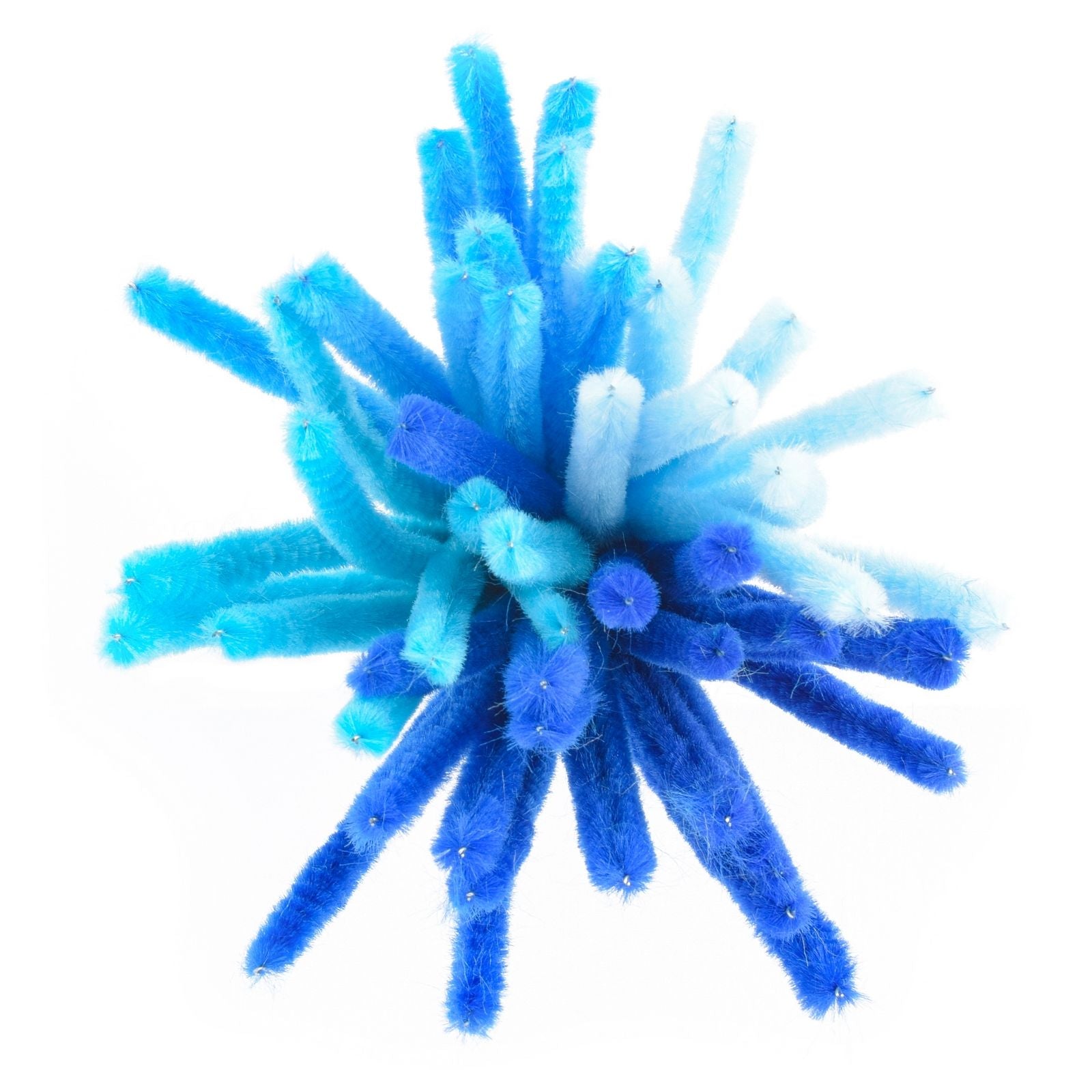 Vaessen creative • fils chenille 6mm 50 pcs. 30cm bleu