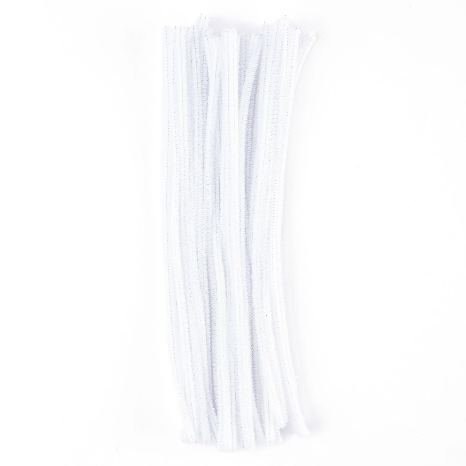Vaessen creative • fils chenille 6mm 50 pcs. 30 cm blanc